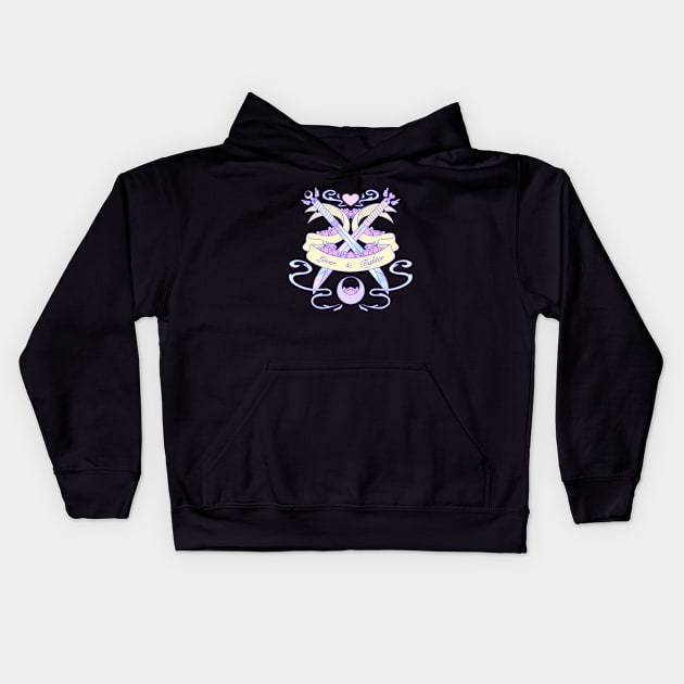 Lover and Fighter (Colour) Kids Hoodie by Cosmic Queers